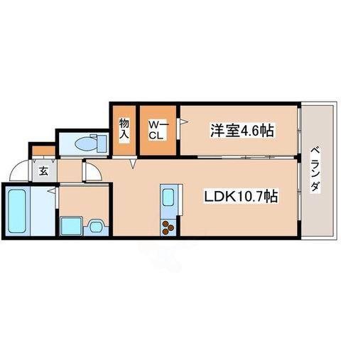 GRAN VILLAGE御着(1LDK/1階)の間取り写真