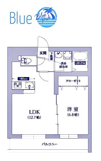 トレリッシュ湘南(1LDK/1階)の間取り写真