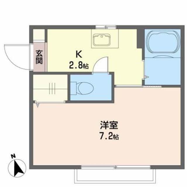 ハイネス十日町(1K/1階)の間取り写真