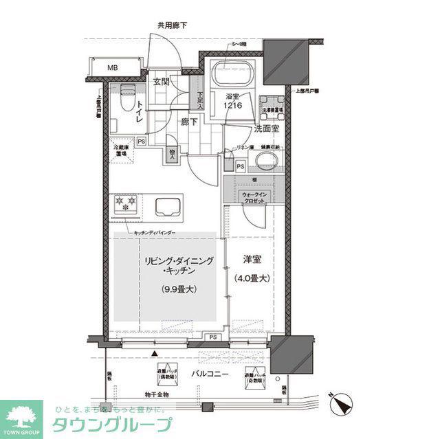 ルジェンテ武蔵小山(1LDK/6階)の間取り写真
