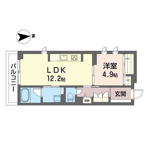 サンビュール戸田公園(1LDK/3階)の間取り写真