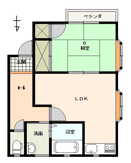 コーポヨーエー(1LDK/1階)の間取り写真