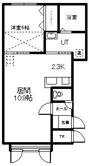 キャンディ(1LDK/2階)の間取り写真