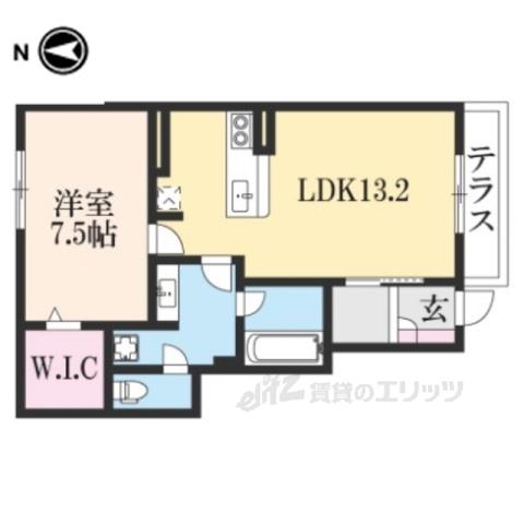 BELLE FAMILLE(1LDK/1階)の間取り写真