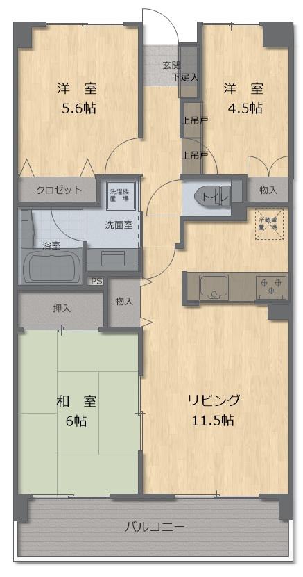 GREAT HEIM(3LDK/5階)の間取り写真
