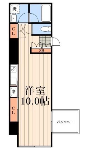 東京松屋UNITY(ワンルーム/7階)の間取り写真
