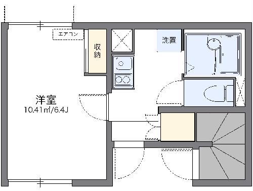 レオネクストMOE(1K/1階)の間取り写真