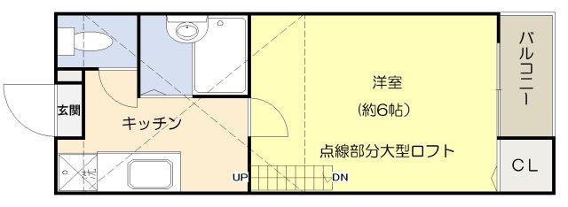 AZURE青戸(1K/2階)の間取り写真
