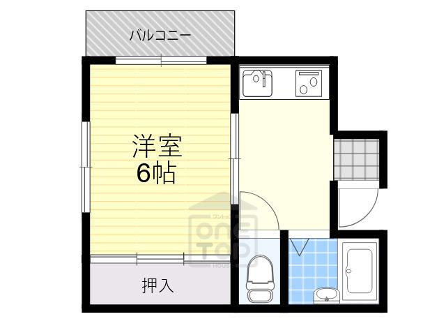 ハイツ寿里庵(1K/2階)の間取り写真