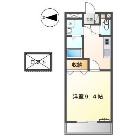 パルティーダ(1K/2階)の間取り写真