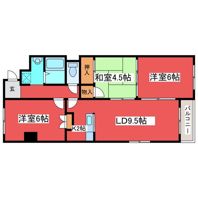 ロジュマン115(3LDK/3階)の間取り写真