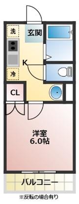 フェニックス柏(1K/2階)の間取り写真
