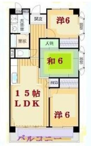 ベラヴィスタ垂水(3LDK/2階)の間取り写真