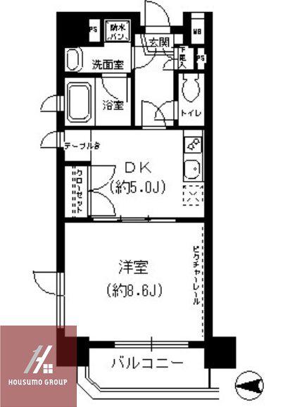 天満泉マンション(1DK/5階)の間取り写真