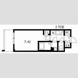 セオリー大阪城サウスゲート(1K/6階)の間取り写真