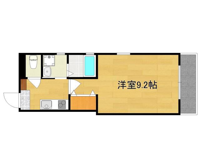 東一条エクセル三宅(1K/3階)の間取り写真