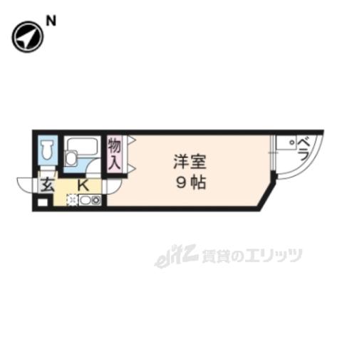 ANGEL COURT(1K/3階)の間取り写真