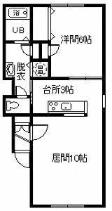 AIRY(1LDK/1階)の間取り写真