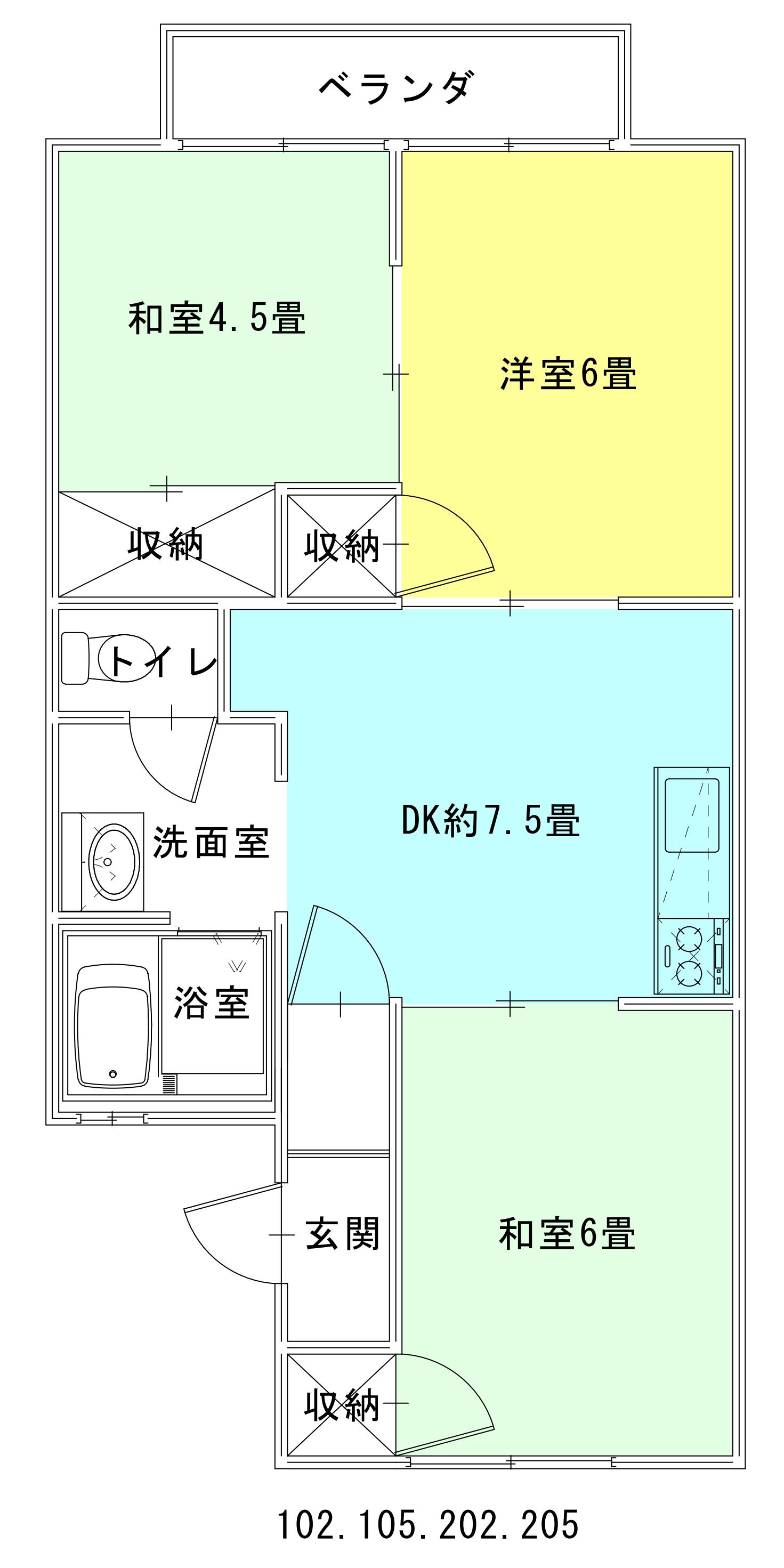 パレーシャルIHARA(3DK/1階)の間取り写真