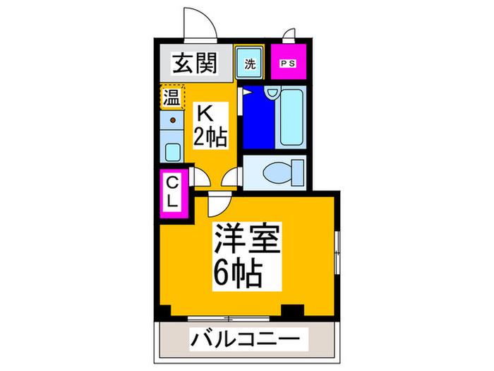 エンゼル中百舌鳥(1K/3階)の間取り写真