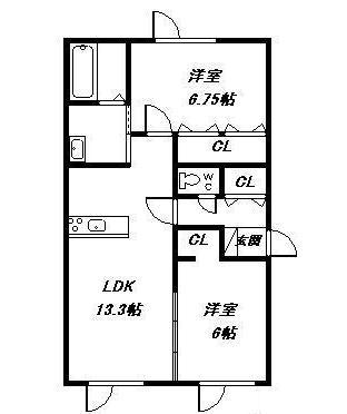 RM・PLACEIV(2LDK/1階)の間取り写真
