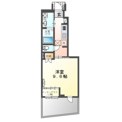 岡崎市宇頭町アパート(1K/1階)の間取り写真