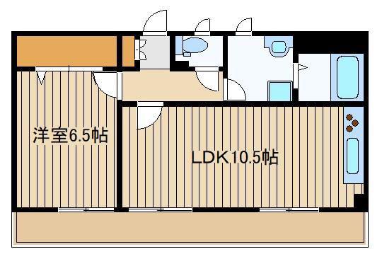 メゾン・ド・下屋敷I(1LDK/3階)の間取り写真