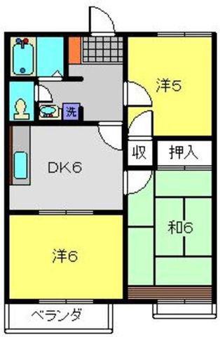 第18マルヨハウス(3DK/1階)の間取り写真