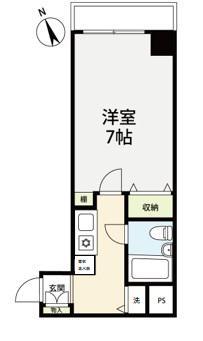 MAC川崎コートII(1K/8階)の間取り写真