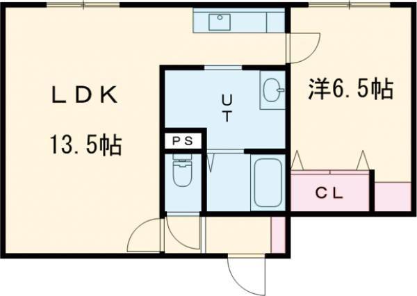 NOIR(1LDK/1階)の間取り写真