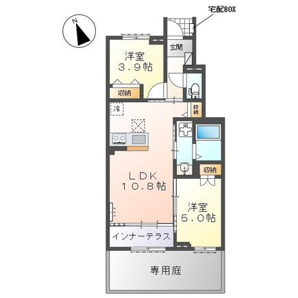 幸田町大字菱池 工事(2LDK/1階)の間取り写真
