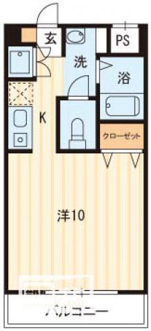 リミエール野口(1K/2階)の間取り写真