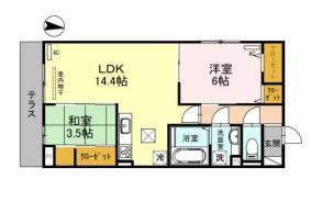クラシスト中宮サウス(2LDK/3階)の間取り写真