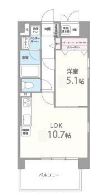 セリーゼ ウエスト(1LDK/3階)の間取り写真