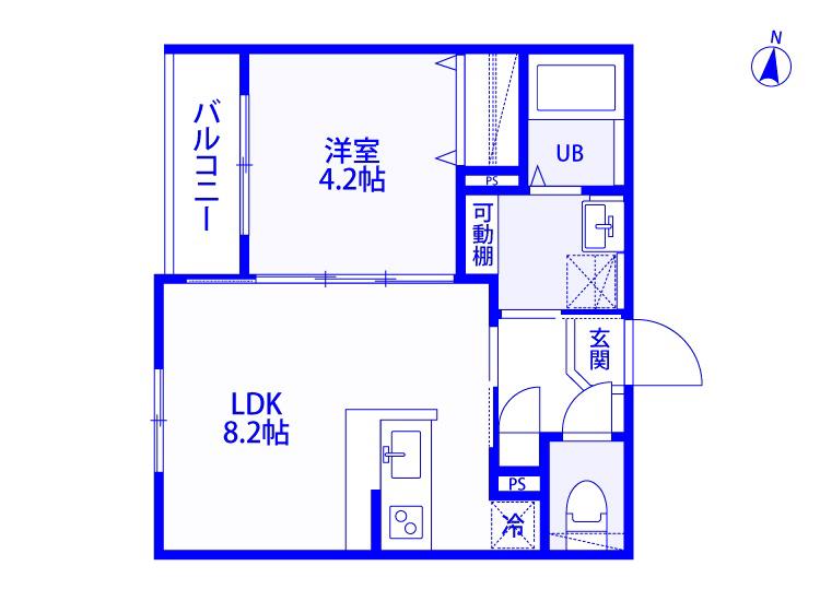 SORALE 元町(1LDK/2階)の間取り写真