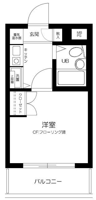 ソアール永福町(1K/3階)の間取り写真