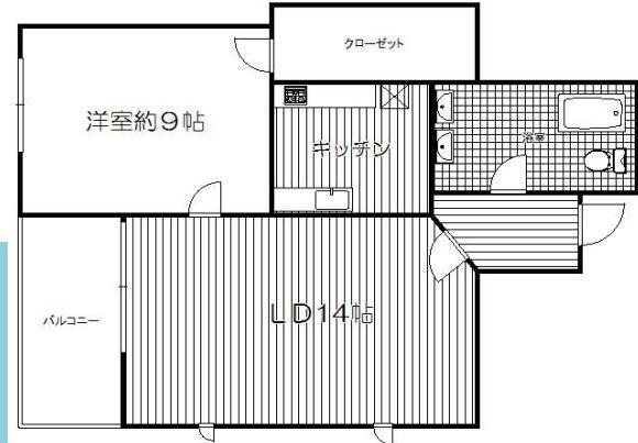 VIEW TAKANAWA(1LDK/1階)の間取り写真