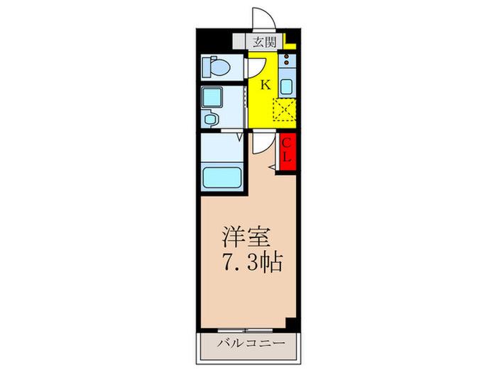 AILE(1K/3階)の間取り写真