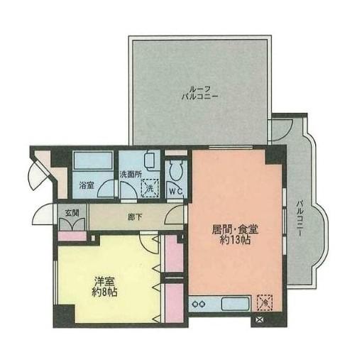 代官山アーバンライフ(1LDK/5階)の間取り写真