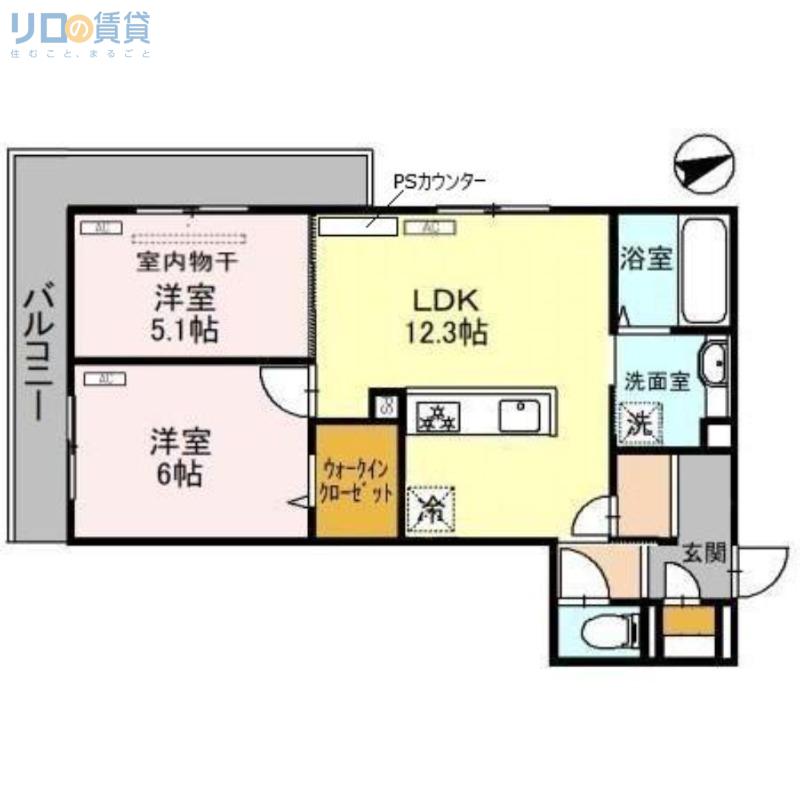 ARCHEIGHT(2LDK/2階)の間取り写真