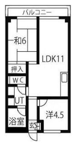 アーバンハイツNOA(2LDK/4階)の間取り写真