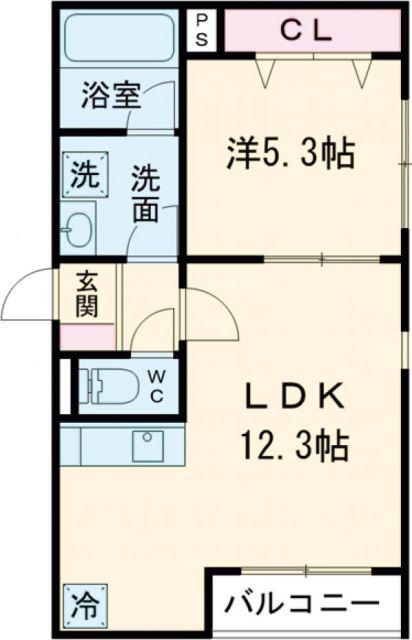 GARAGE HOUSE(1LDK/2階)の間取り写真