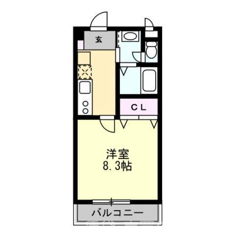 ノヴァンタ(1K/2階)の間取り写真