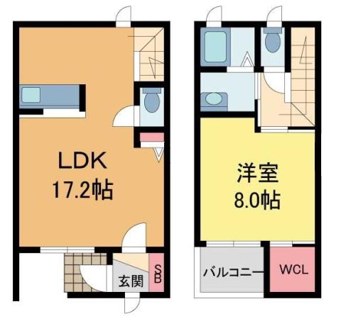 フラッツ宝塚(1LDK/1階)の間取り写真