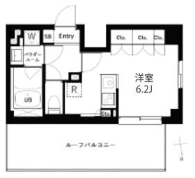 アーバンパーク高井戸(1K/4階)の間取り写真