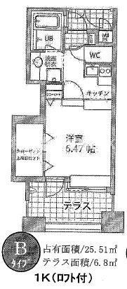 IVY SQUARE(1K/7階)の間取り写真
