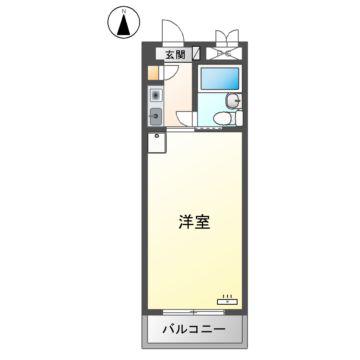 マンション山本 壱番館(ワンルーム/4階)の間取り写真