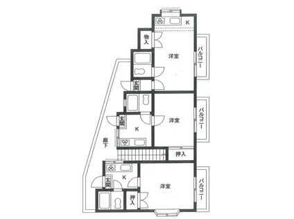 アーバンハイム金丸(ワンルーム/2階)の間取り写真
