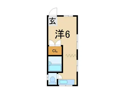 伸晃第二ビル(1K/2階)の間取り写真