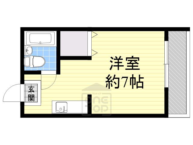 ルネ山岸(ワンルーム/3階)の間取り写真